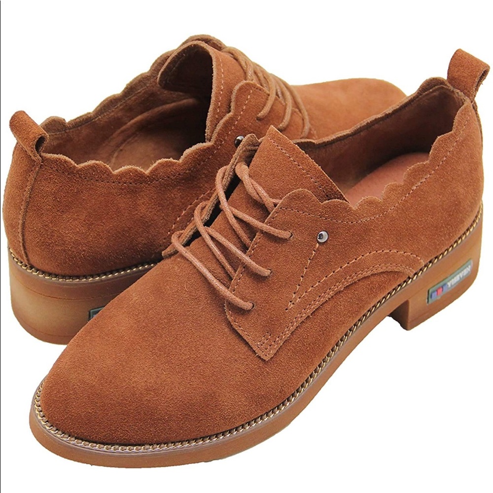 Suede Oxfords Mid Heels